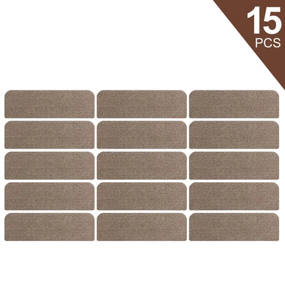 15pcs Set of Beige Machine Washable Stair Treads