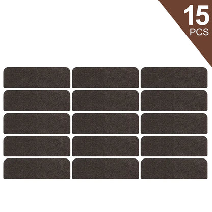 15pcs Set of Brown Machine Washable Stair Treads