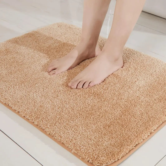 16x24 Beige Plain Color Luxury Bath Rugs
