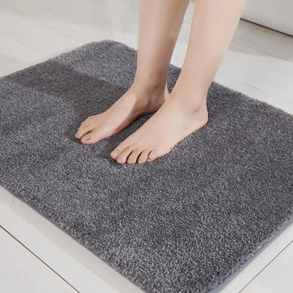 16x24 Dark Grey Plain Color Luxury Bath Rugs