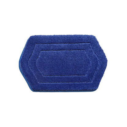 17x27 Blue Oval Fluffy Bath Rug