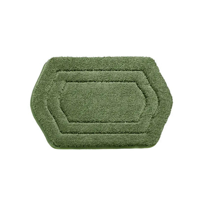 17x27 Green Oval Fluffy Bath Rug