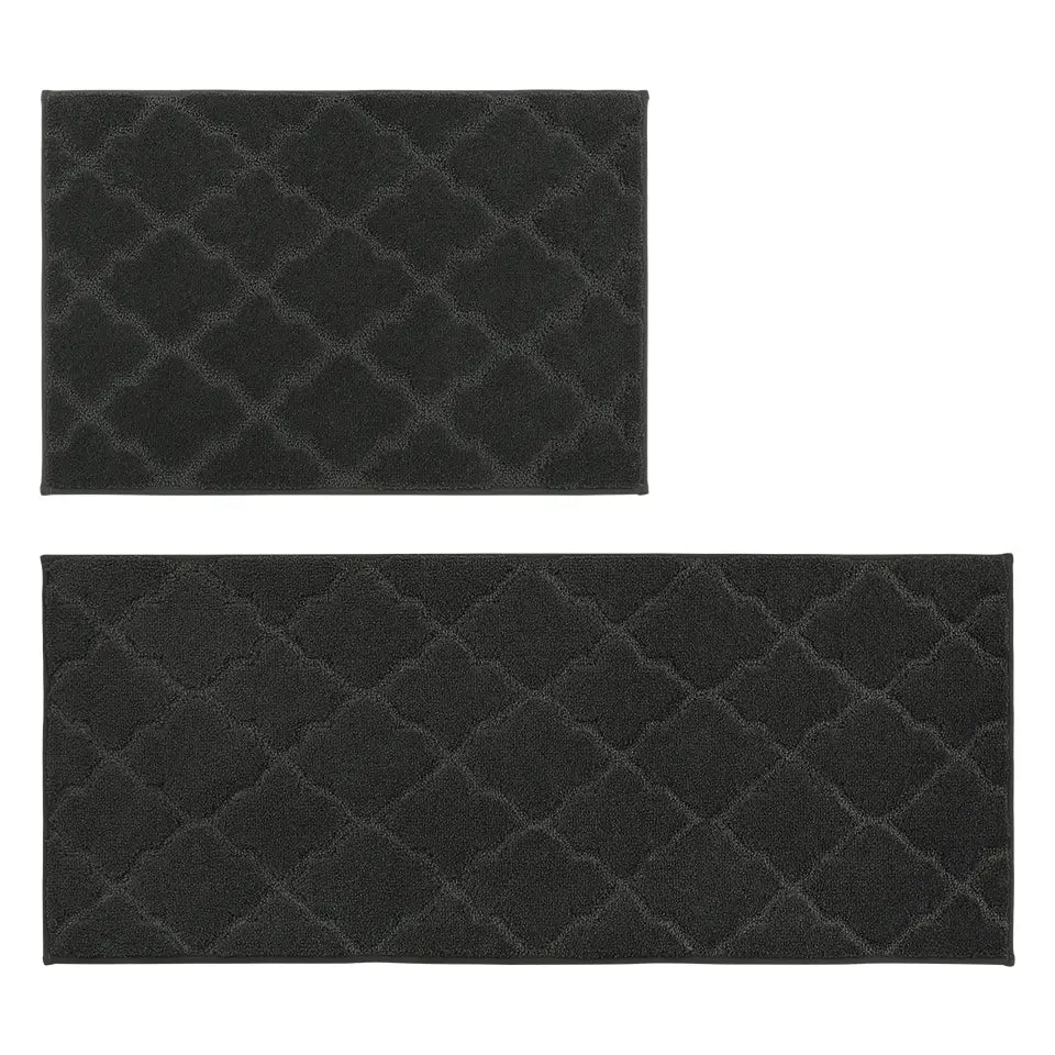20x30 20x48 Black Trellis Scatter Rugs for Kitchen
