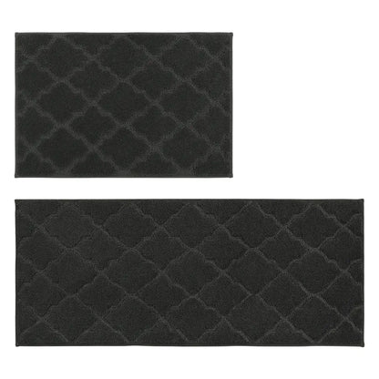 20x30 20x48 Black Trellis Scatter Rugs for Kitchen