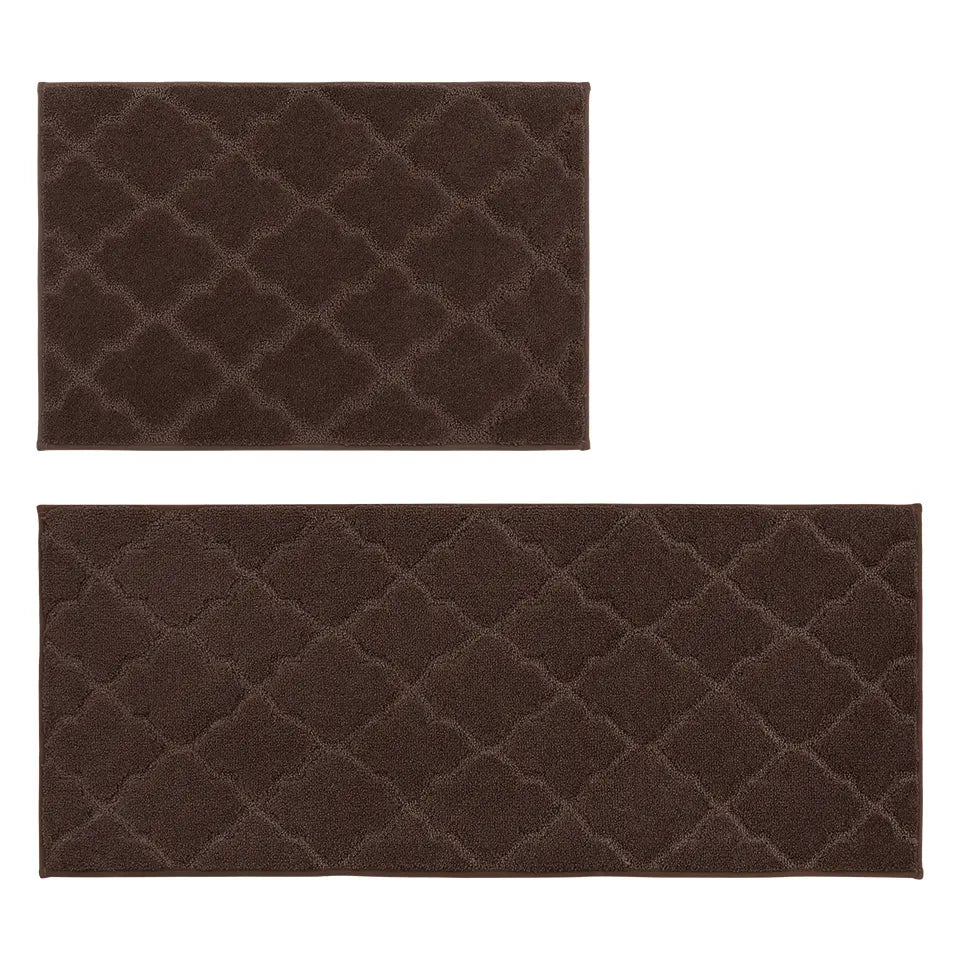 20x30 20x48 Brown Trellis Scatter Rugs for Kitchen