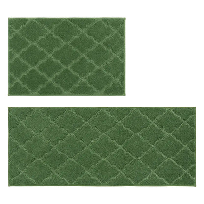 20x30 20x48 Green Trellis Scatter Rugs for Kitchen