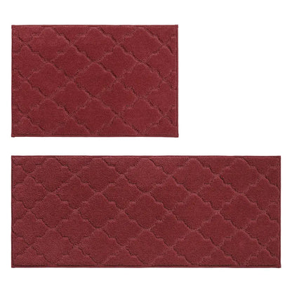 20x30 20x48 Red Trellis Scatter Rugs for Kitchen