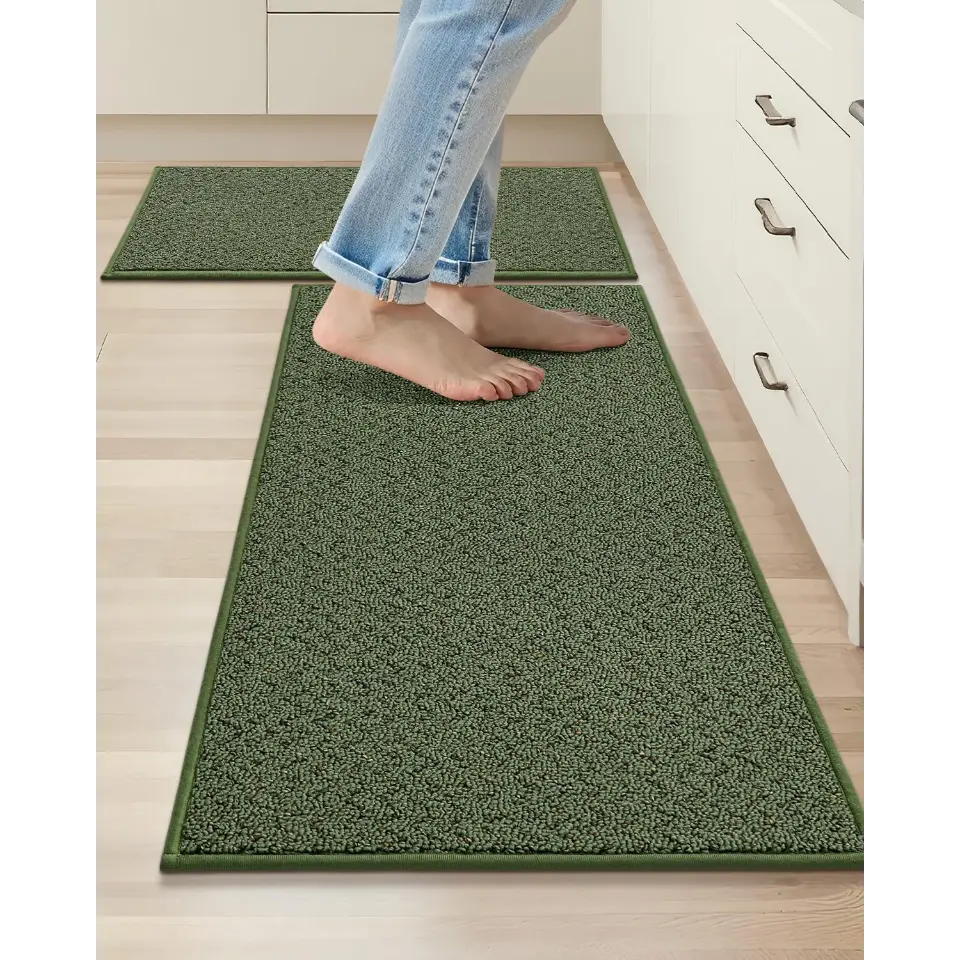 20x32 20x48 Green Chevron Kitchen Rugs