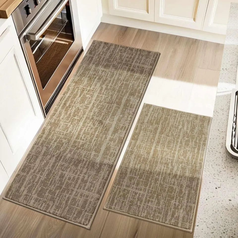 20x32 20x48 Taupe Abstract Kitchen Rugs