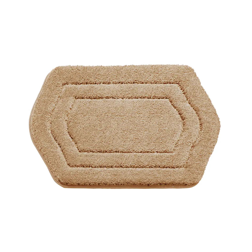 20x32 Beige Oval Fluffy Bath Rug