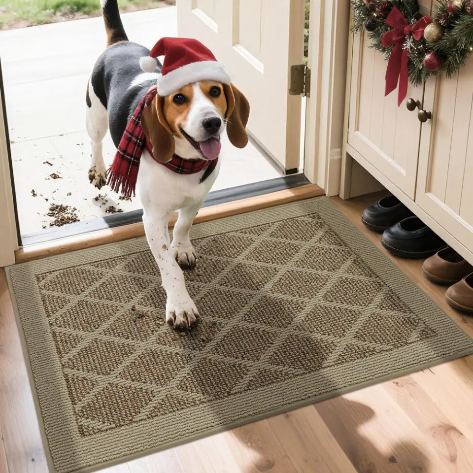 20x32 Beige Plain Diamond Door Mats