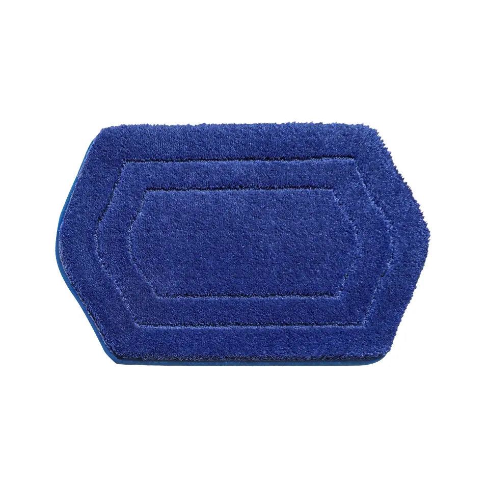 20x32 Blue Oval Fluffy Bath Rug