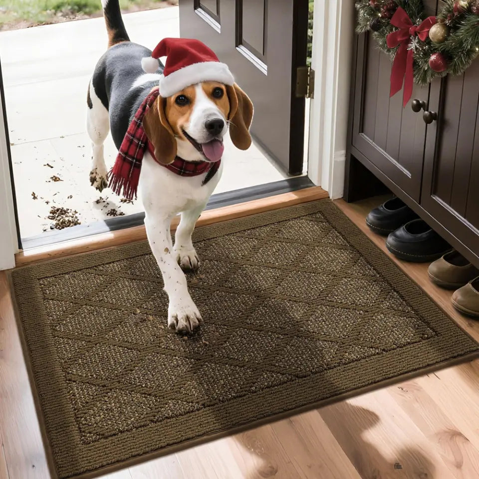 20x32 Dark Brown Plain Diamond Door Mats