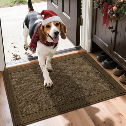 20x32 Dark Brown Plain Diamond Door Mats