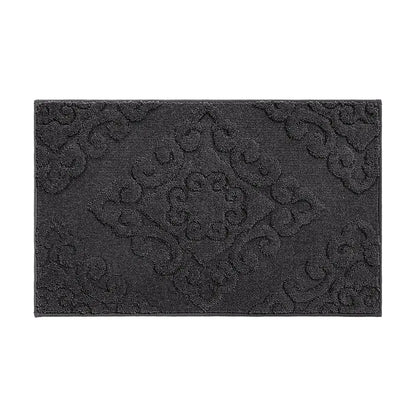 20x32 Dark Grey Elegant Floral Door Mats