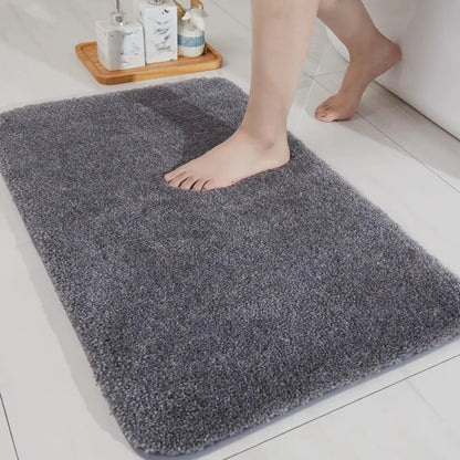 20x32 Dark Grey Plain Color Luxury Bath Rugs