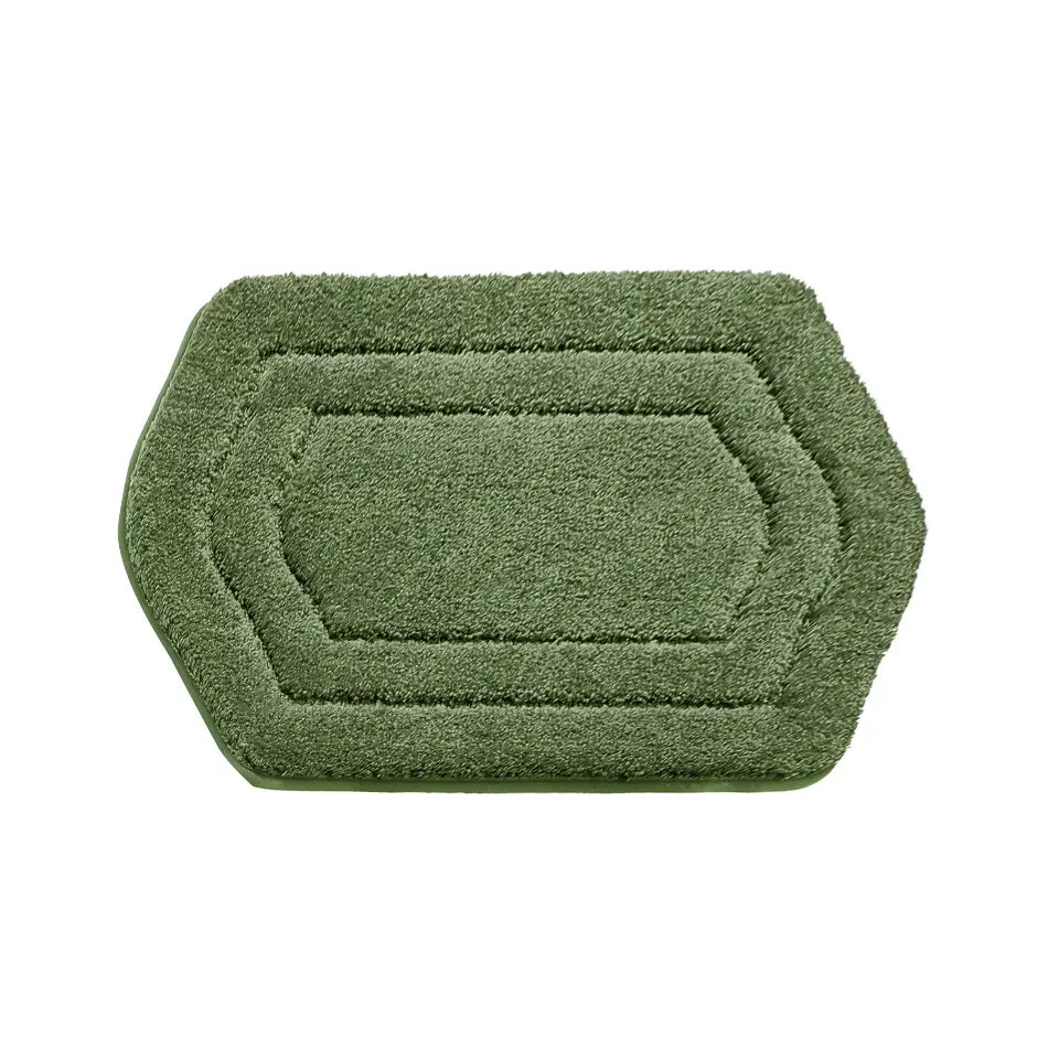 20x32 Green Oval Fluffy Bath Rug
