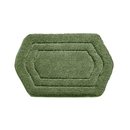 20x32 Green Oval Fluffy Bath Rug