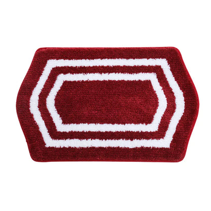 20x32 Red Luxury Plush Oval Bath Rugs