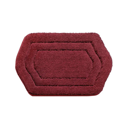 20x32 Red Oval Fluffy Bath Rug