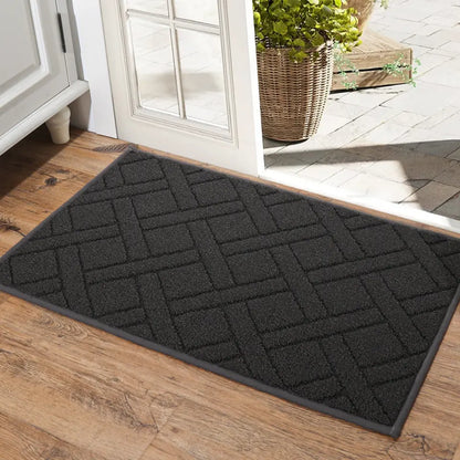 20x32 Small Black Classic Pattern Mud Door Mat