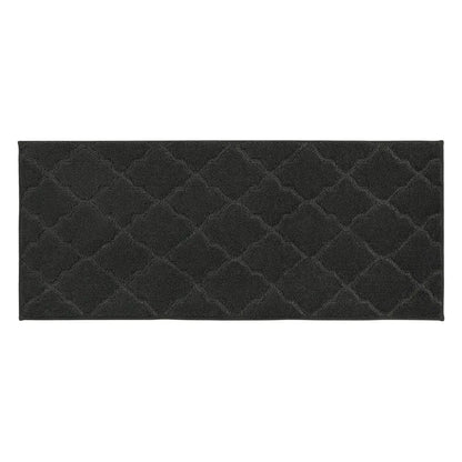 20x48 Black Trellis Scatter Rugs for Kitchen