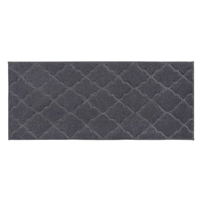 20x48 Dark Grey Trellis Scatter Rugs for Kitchen