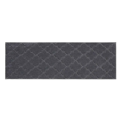 20x59 Dark Grey Trellis Scatter Rugs for Kitchen