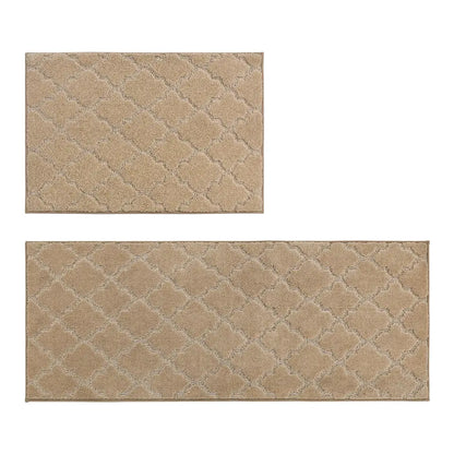 24x35 24x60 Beige Trellis Scatter Rugs for Kitchen
