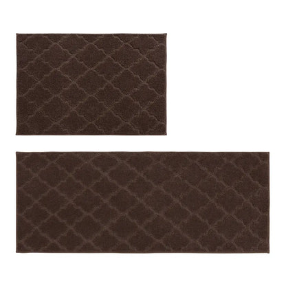 24x35 24x60 Brown Trellis Scatter Rugs for Kitchen
