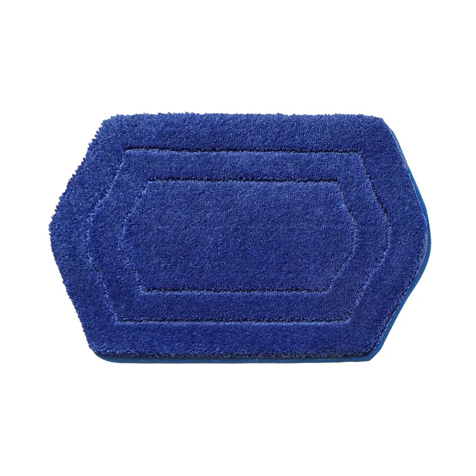 24x36 Blue Oval Fluffy Bath Rug