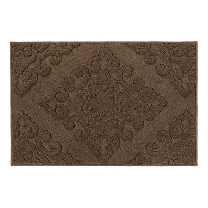 24x36 Brown Elegant Floral Door Mats
