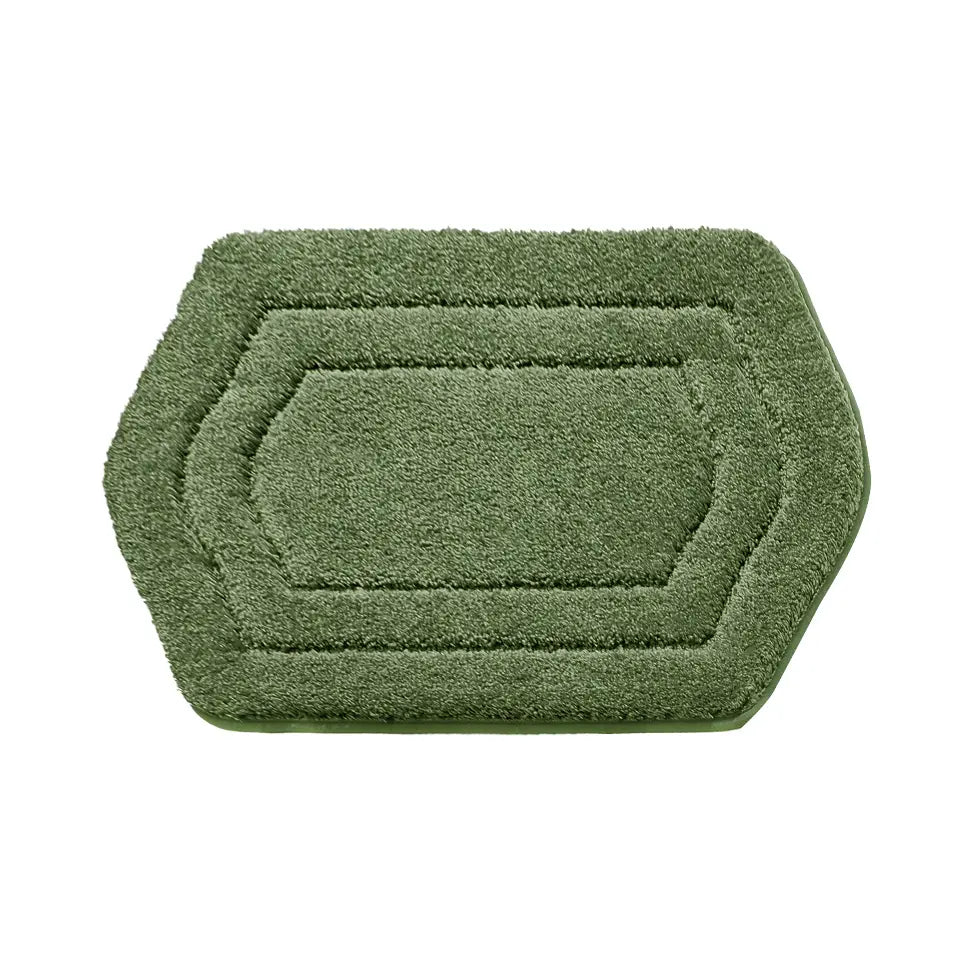 24x36 Green Oval Fluffy Bath Rug