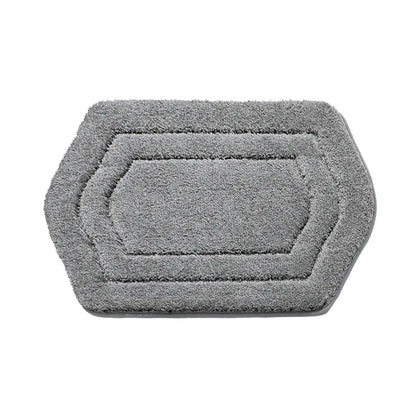 24x36 Grey Oval Fluffy Bath Rug
