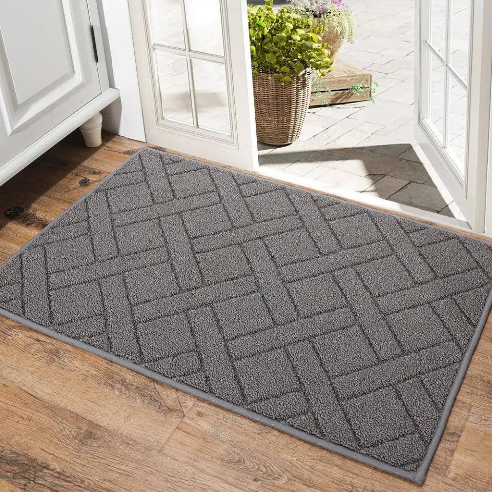 24x36 Middle Grey Classic Pattern Mud Door Mat