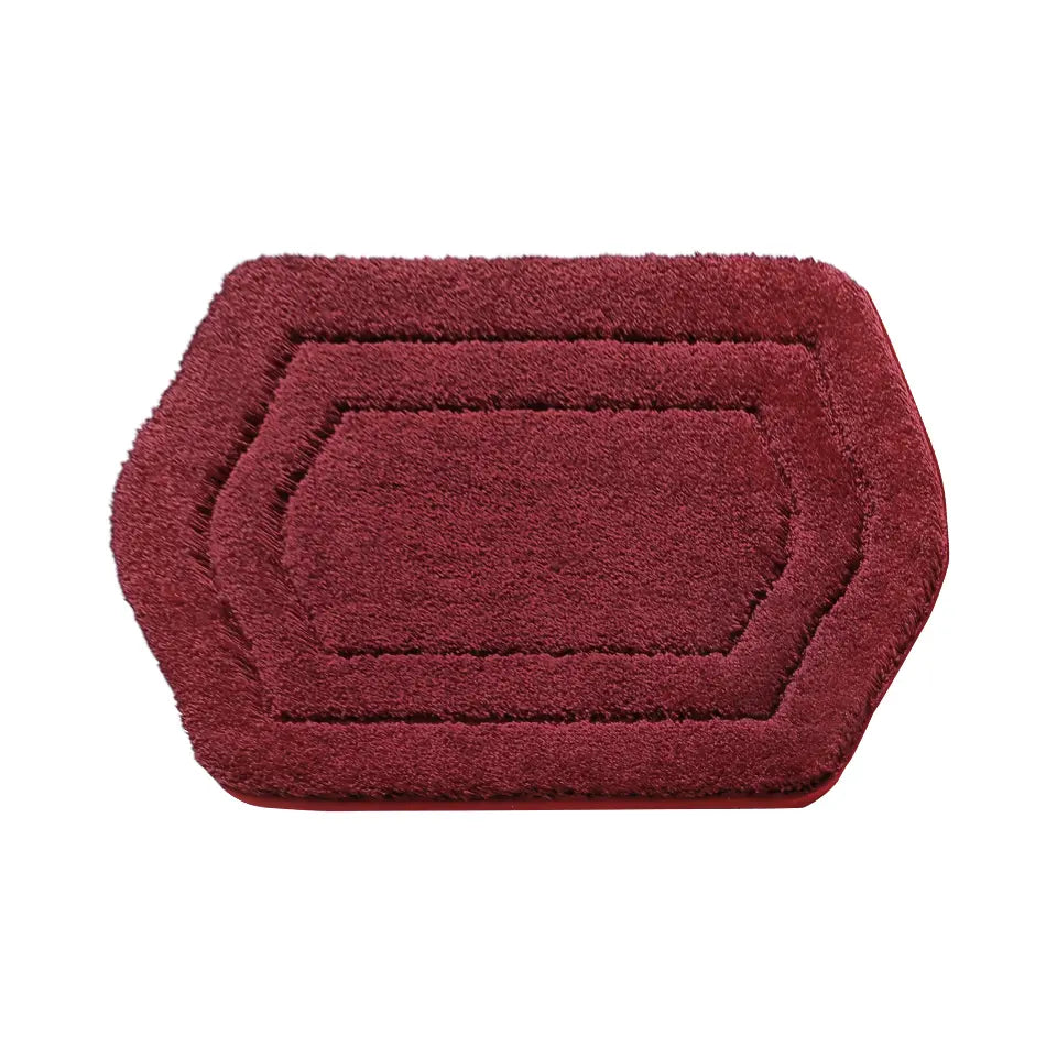 24x36 Red Oval Fluffy Bath Rug