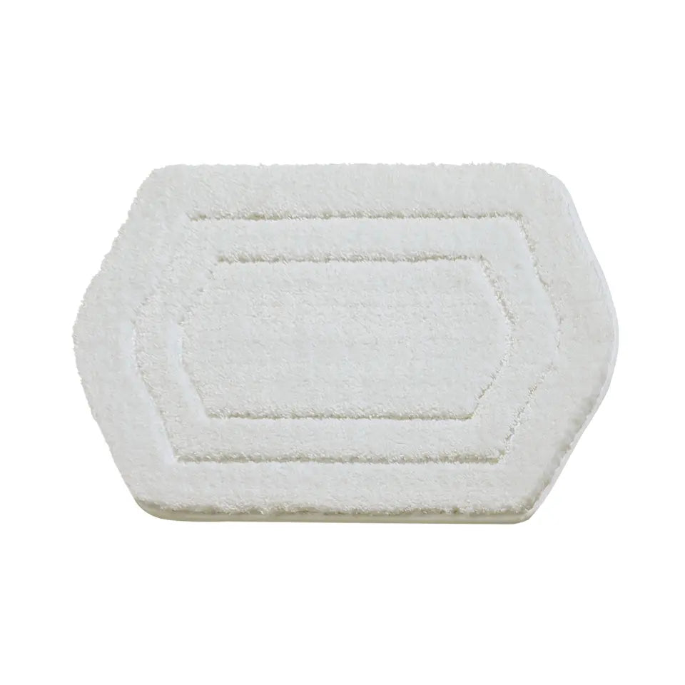 24x36 White Oval Fluffy Bath Rug