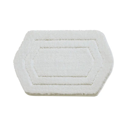 24x36 White Oval Fluffy Bath Rug