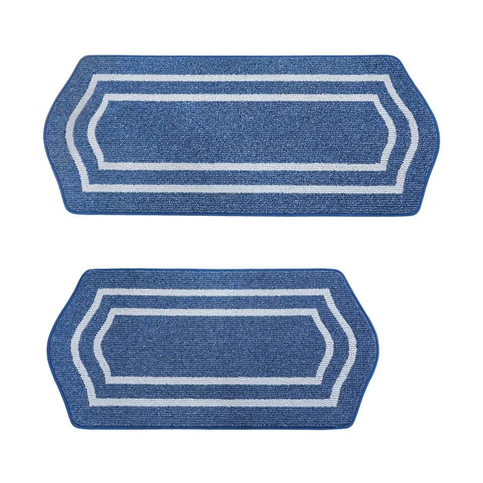 24x48 24x59 Blue Long Oval Washable Kitchen Rugs