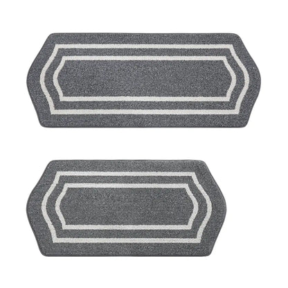 24x48 24x59 Dark Grey Long Oval Washable Kitchen Rugs