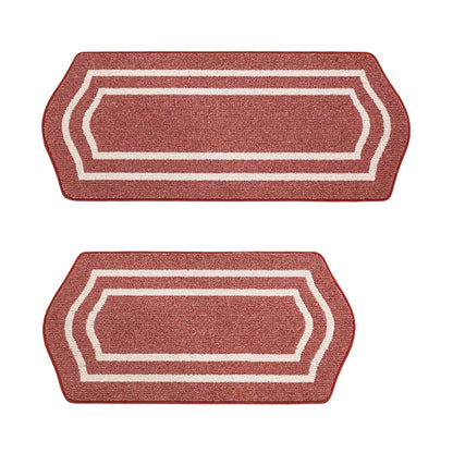 24x48 24x59 Red Long Oval Washable Kitchen Rugs