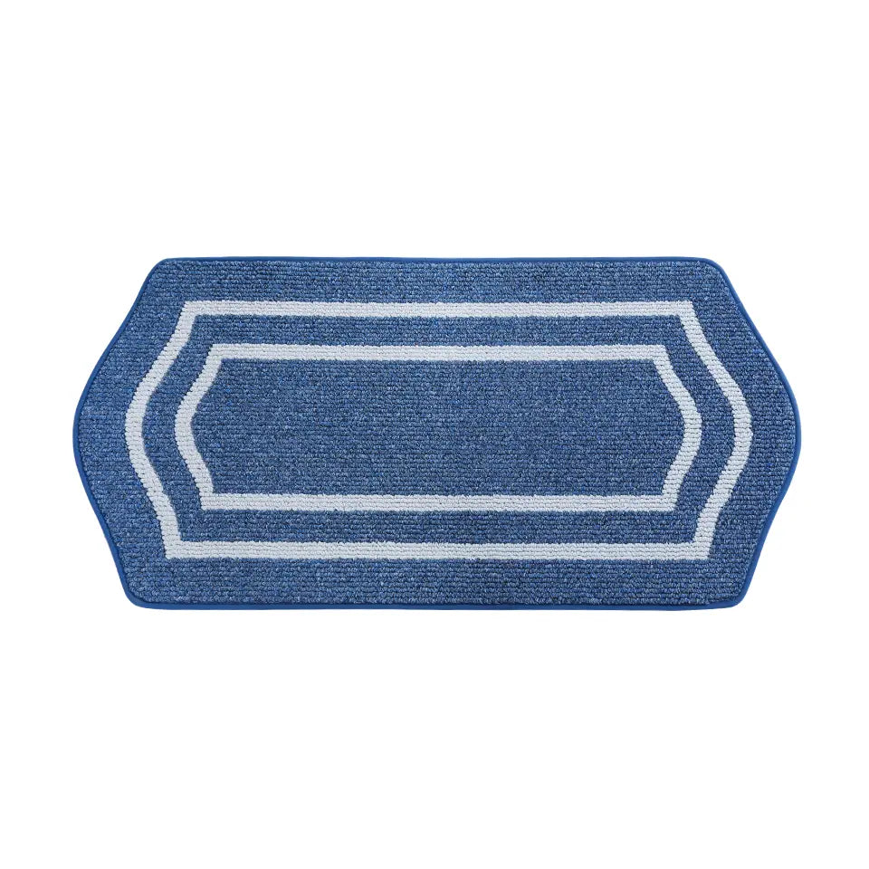 24x48 Blue Long Oval Washable Kitchen Rugs