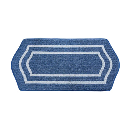 24x48 Blue Long Oval Washable Kitchen Rugs