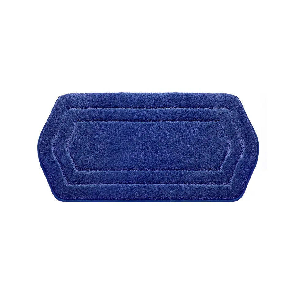 24x48 Blue Oval Fluffy Bath Rug