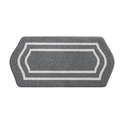24x48 Dark Grey Long Oval Washable Kitchen Rugs