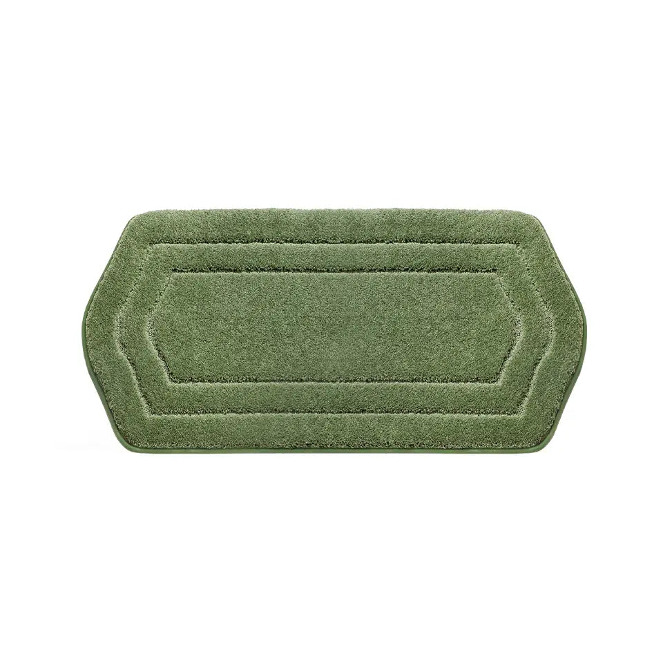 24x48 Green Oval Fluffy Bath Rug