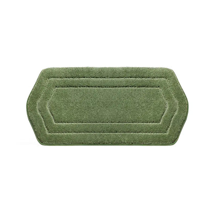 24x48 Green Oval Fluffy Bath Rug