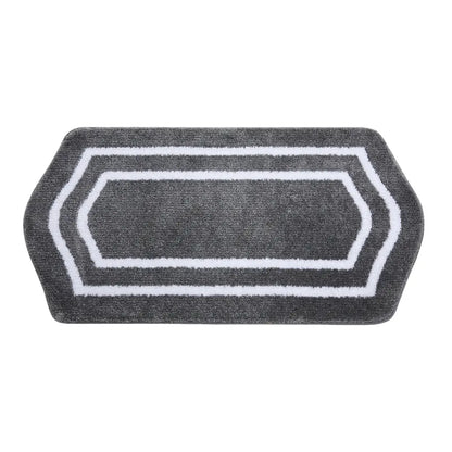 24x48 Grey Luxury Plush Oval Bath Rugs