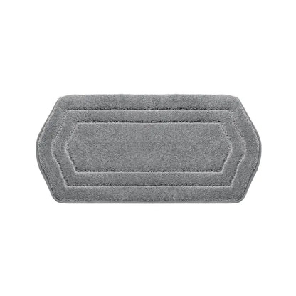 24x48 Grey Oval Fluffy Bath Rug