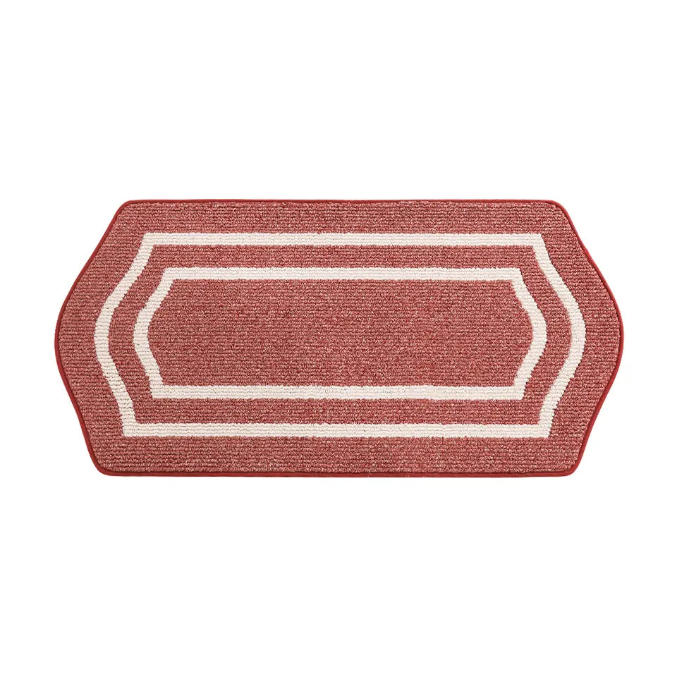 24x48 Red Long Oval Washable Kitchen Rugs